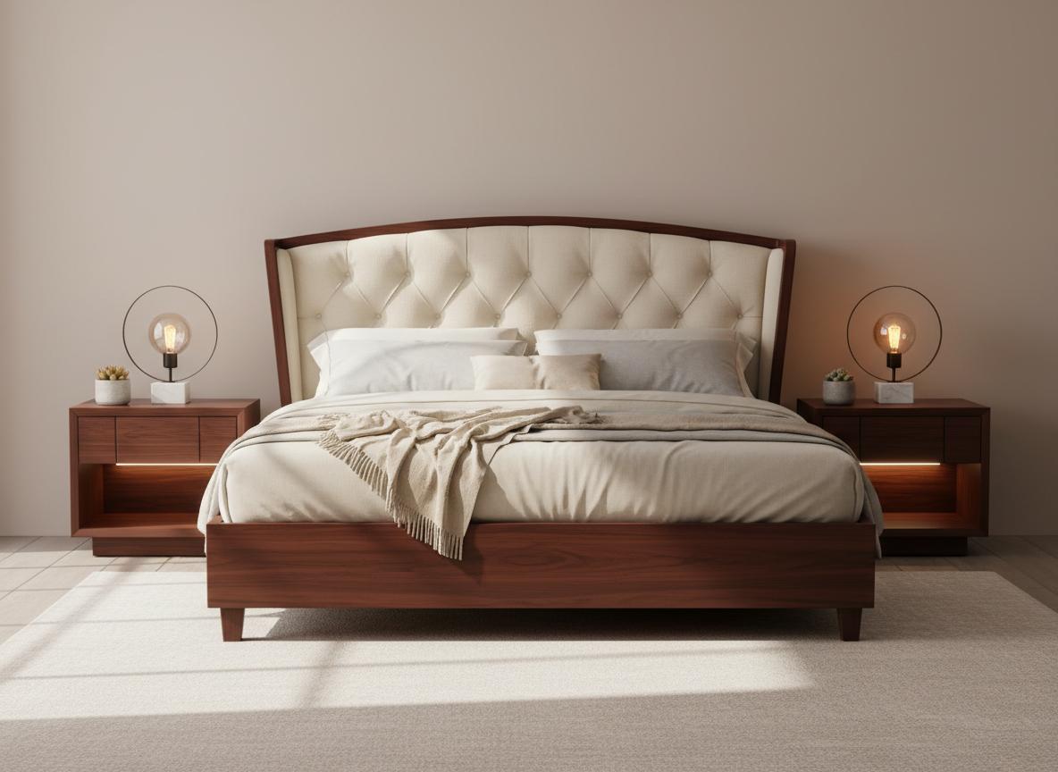 King Size Upholstered Bed