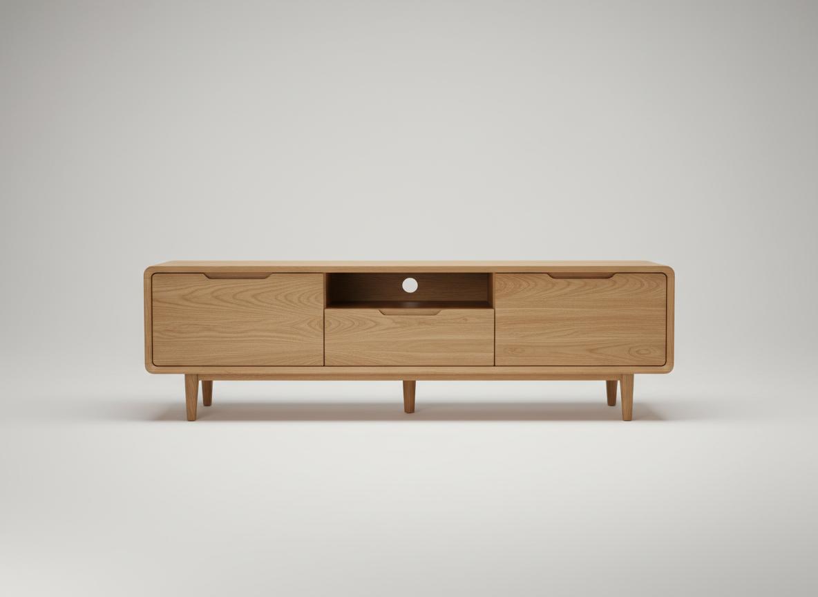 Oak TV Entertainment Unit
