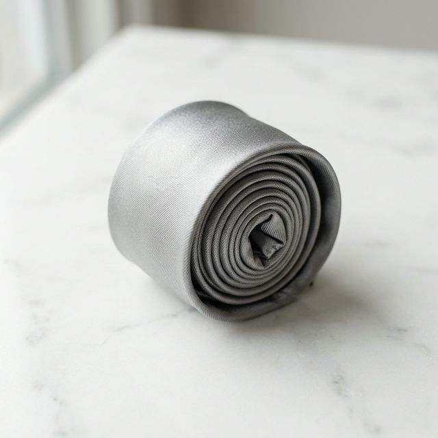Silver Silk Tie