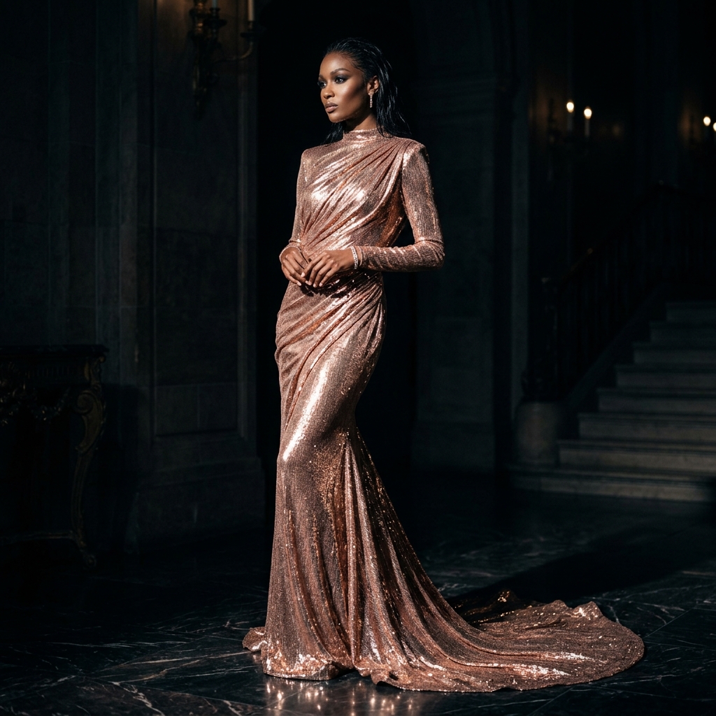 Rose Gold Evening Gown